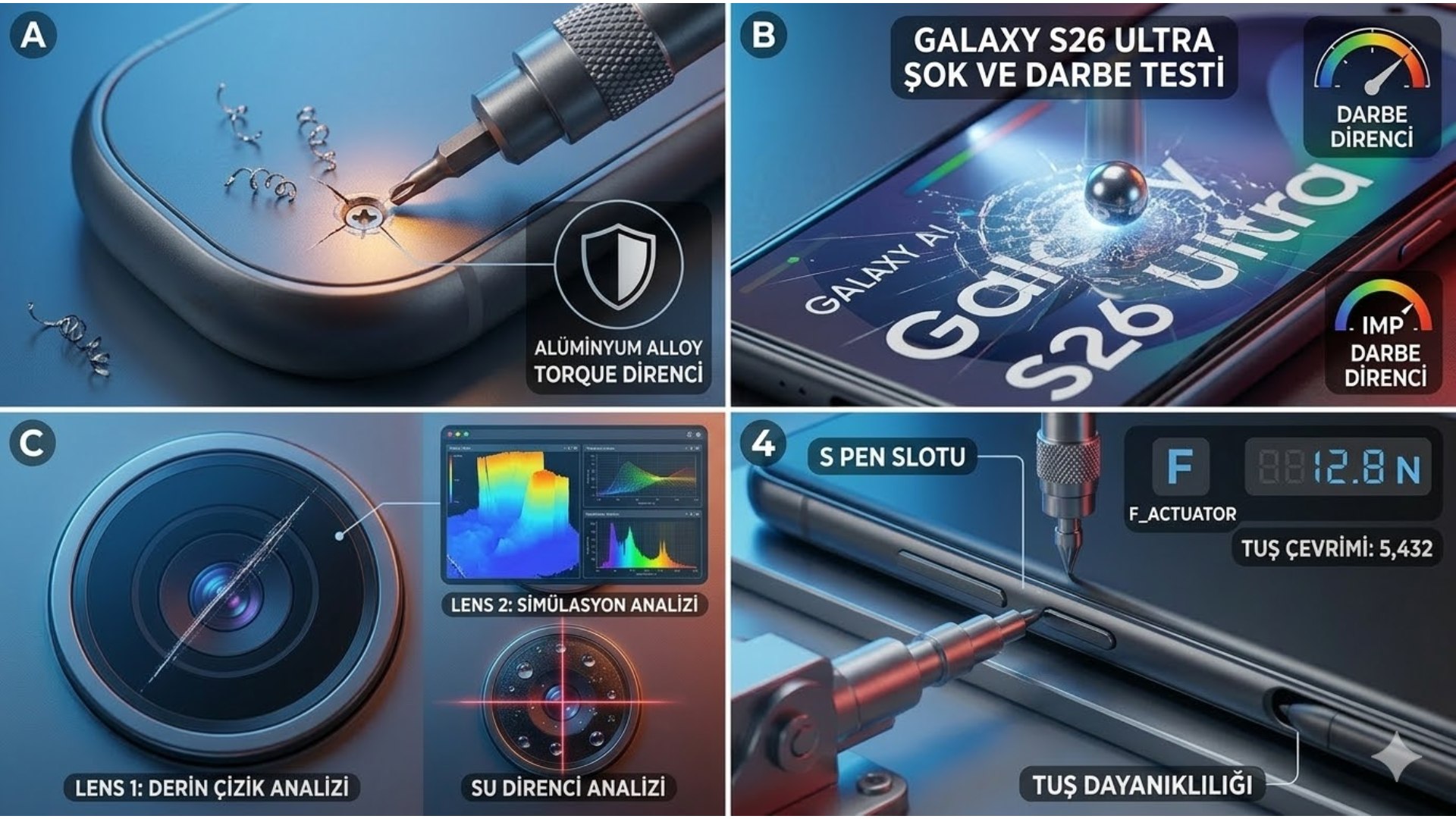 Galaxy S26 Ultra Dayanıklılık Testi