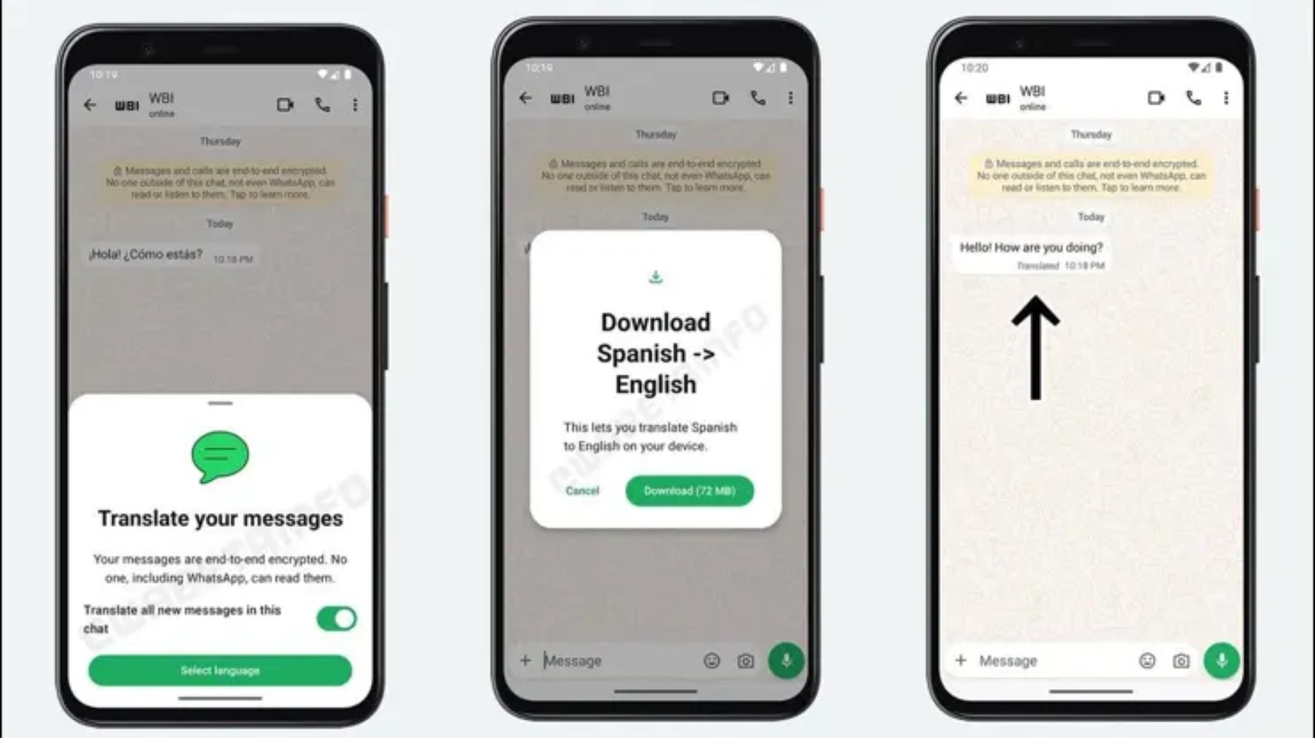 WhatsApp'a Otomatik Sohbet İçi Çeviri