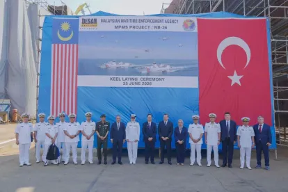 DESAN, Malezya için inşa ettiği ikinci Çok Maksatlı Sahil Güvenlik Gemisi’ni kızağa koydu