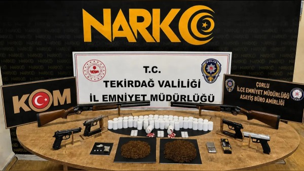 Tekirdağ’da 131 kişiye işlem: 13 şüpheli uyuşturucudan tutuklandı, çok sayıda madde ele geçirildi