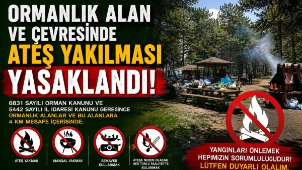 Kars’ta 1 Temmuz-31 Ekim arasında ormanlık alanlara giriş yasağı ve yeni kısıtlamalar getirildi