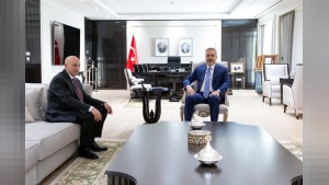 NATO Ankara Zirvesi öncesi Hakan Fidan, Maksut Yüksek’i Bakanlıkta kabul etti
