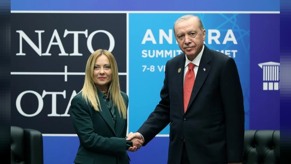 Cumhurbaşkanı Erdoğan, İtalya Başbakanı Meloni ile bir araya geldi