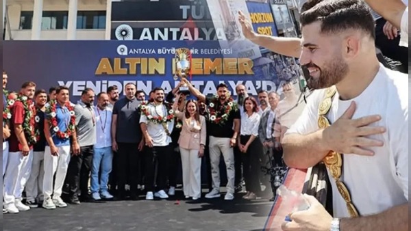 Erkan Taş, Kırkpınar altın kemerini Antalya’da coşkuyla karşıladı