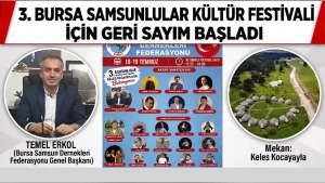 Keles Kocayayla’da 18-19 Temmuz 3. Samsunlular Kültür Festivali