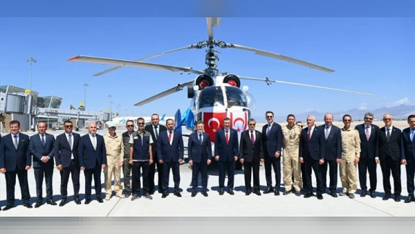 KKTC’ye 2,5 ton kapasiteli yangın helikopteri konuşlandırıldı