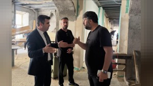 Kars’ta Kaymakam Öztürk Yeni Hükümet Konağı restorasyonunu inceledi